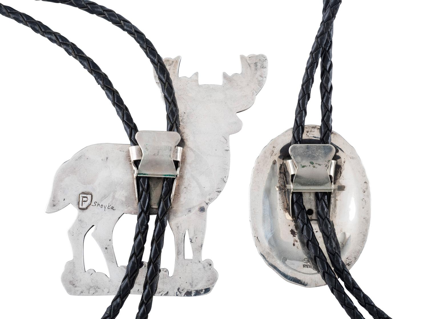 Zuni Silver Buck AND Navajo Bolo Tie