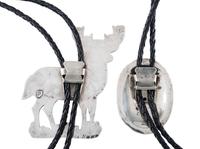 Zuni Silver Buck AND Navajo Bolo Tie