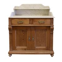 A Pine and Marble Commode 35" W x 19.5" D x 43.75" H — France, Circa 1900