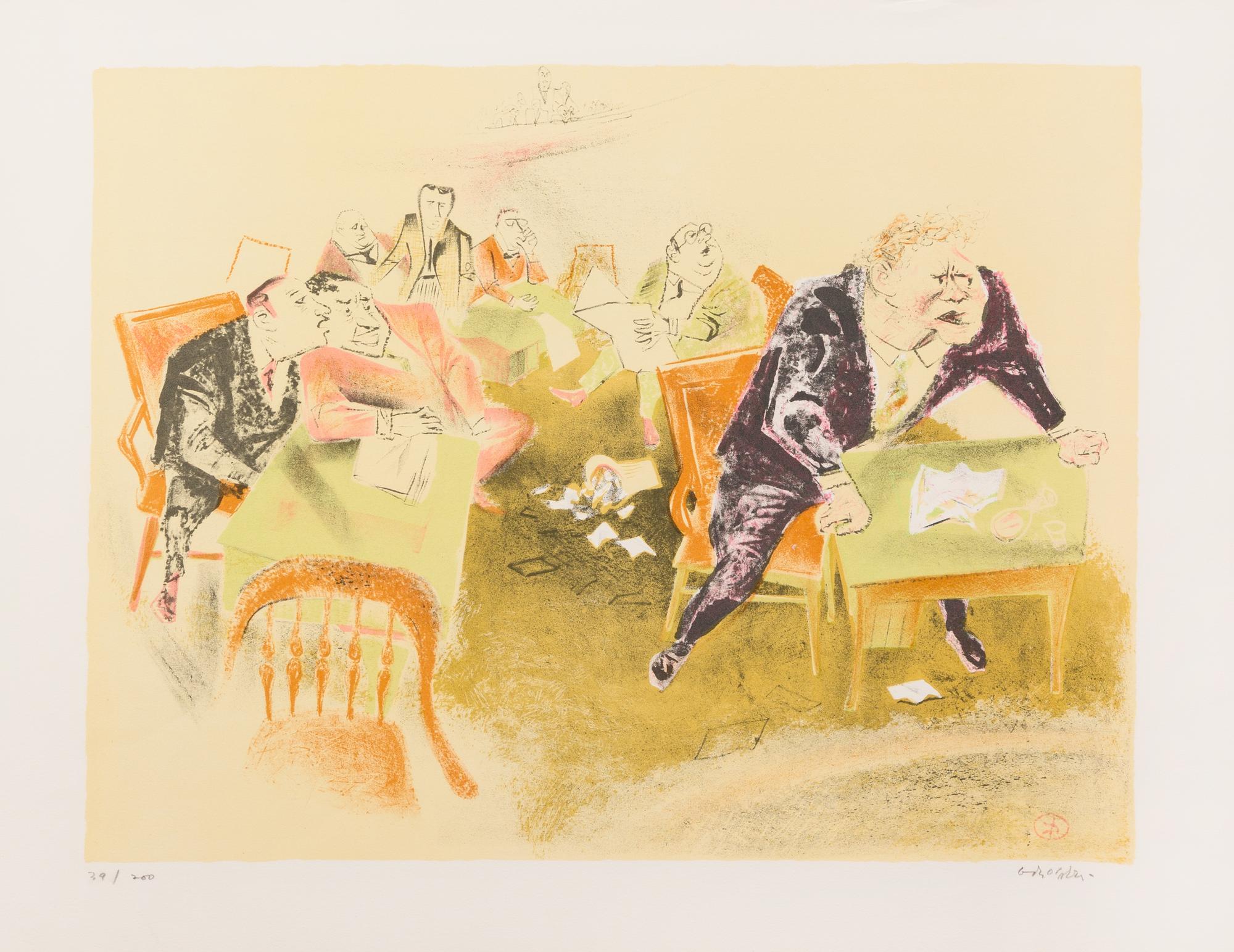 William Gropper, (American, 1987-1977), From the Senate Series (a group of six works), c. 1945