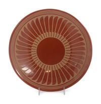 Redware Plate, with Repeating Feathers, May 1969