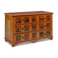 An Italian Neoclassical Style Polychrome Painted Chest of Drawers