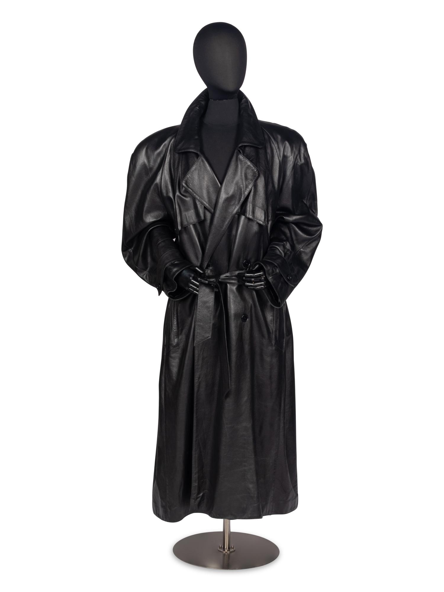 Claude Montana Leather Trench Coat