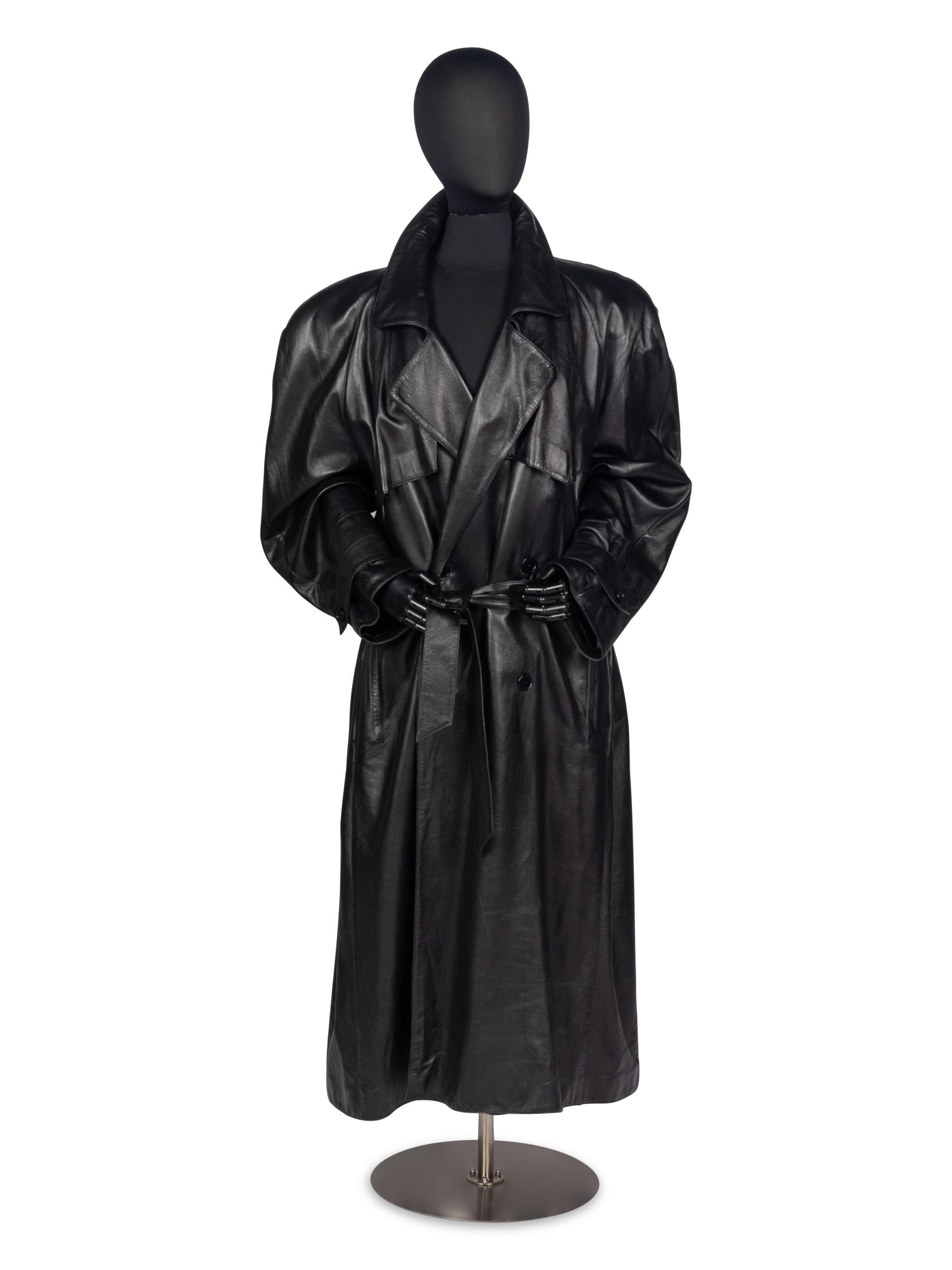 Claude Montana Leather Trench Coat