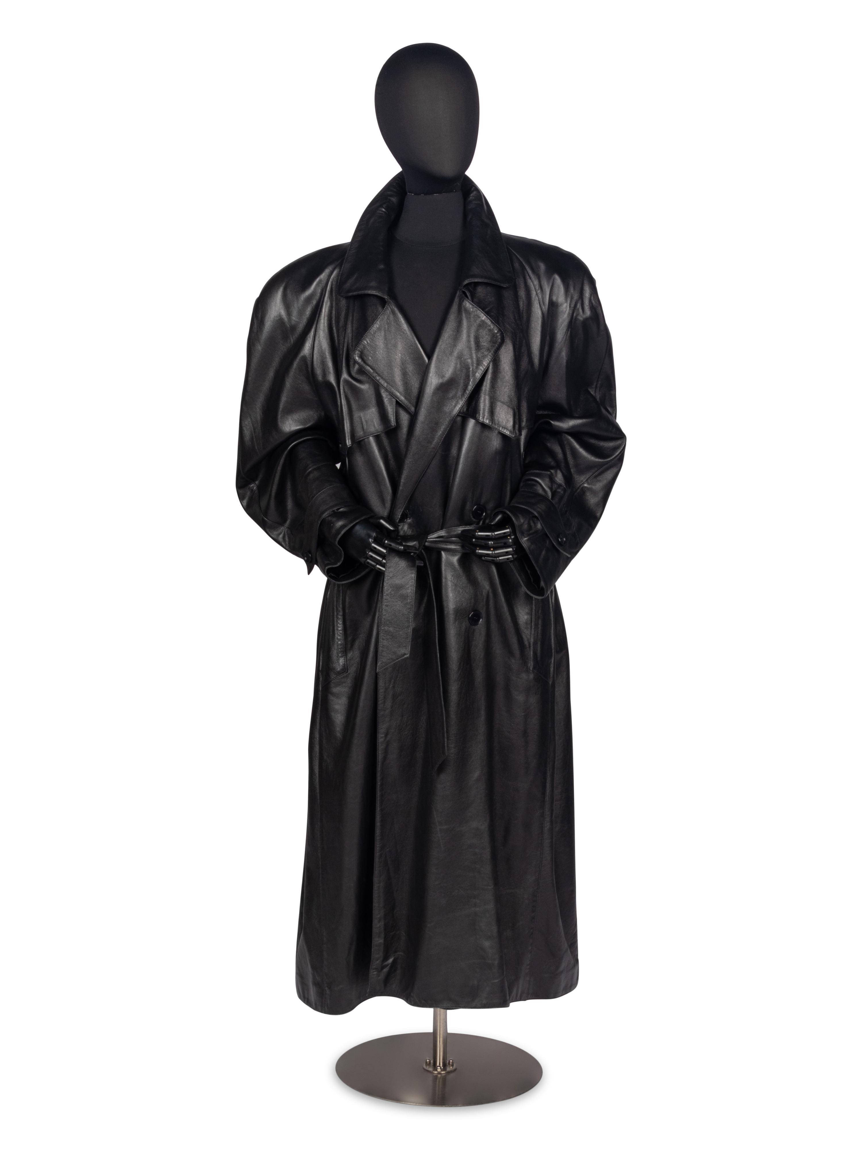 Claude Montana Leather Trench Coat