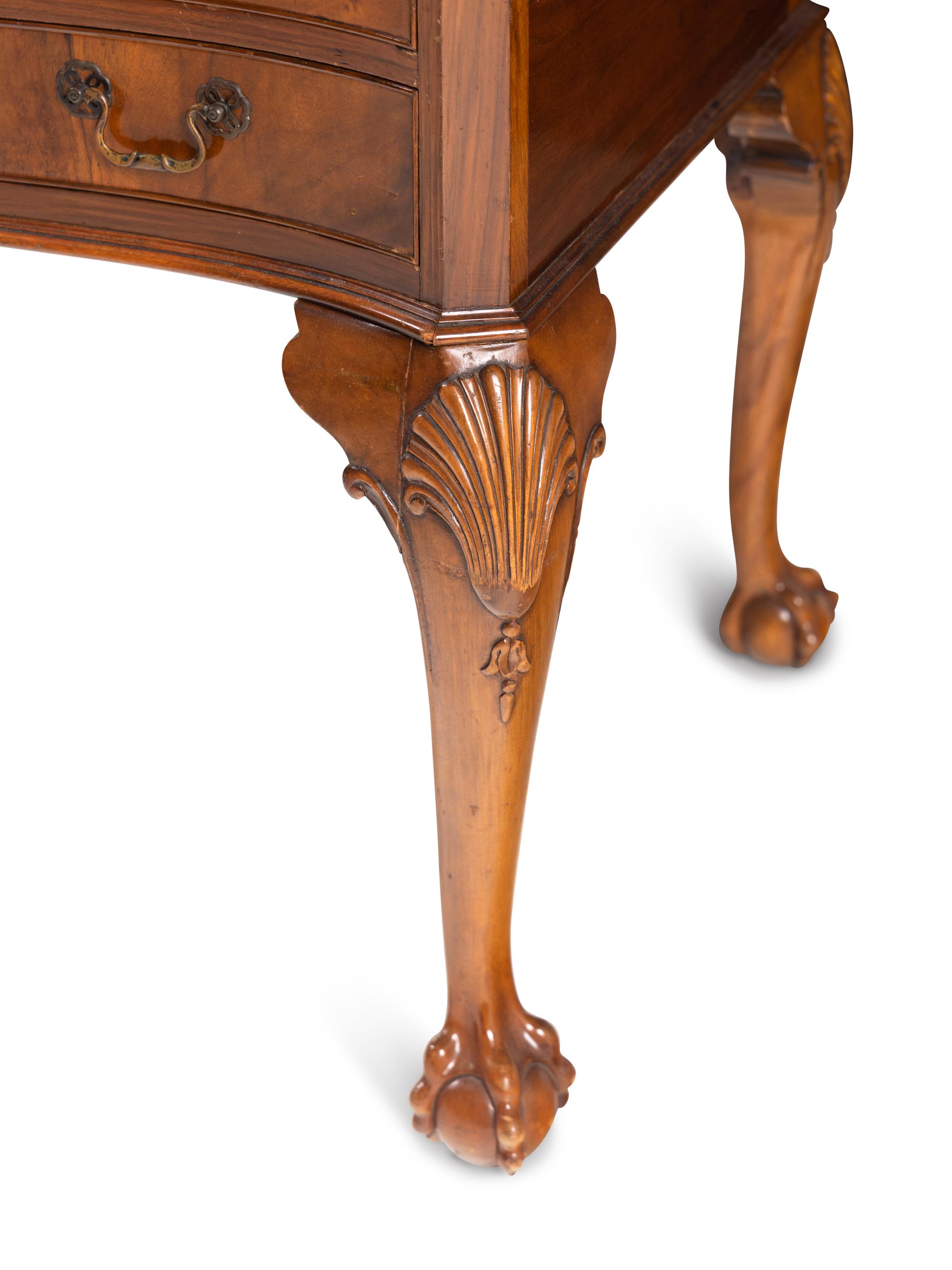 A Cooper Brothers Silver Flatware Service in a Fitted Burl Walnut Chest