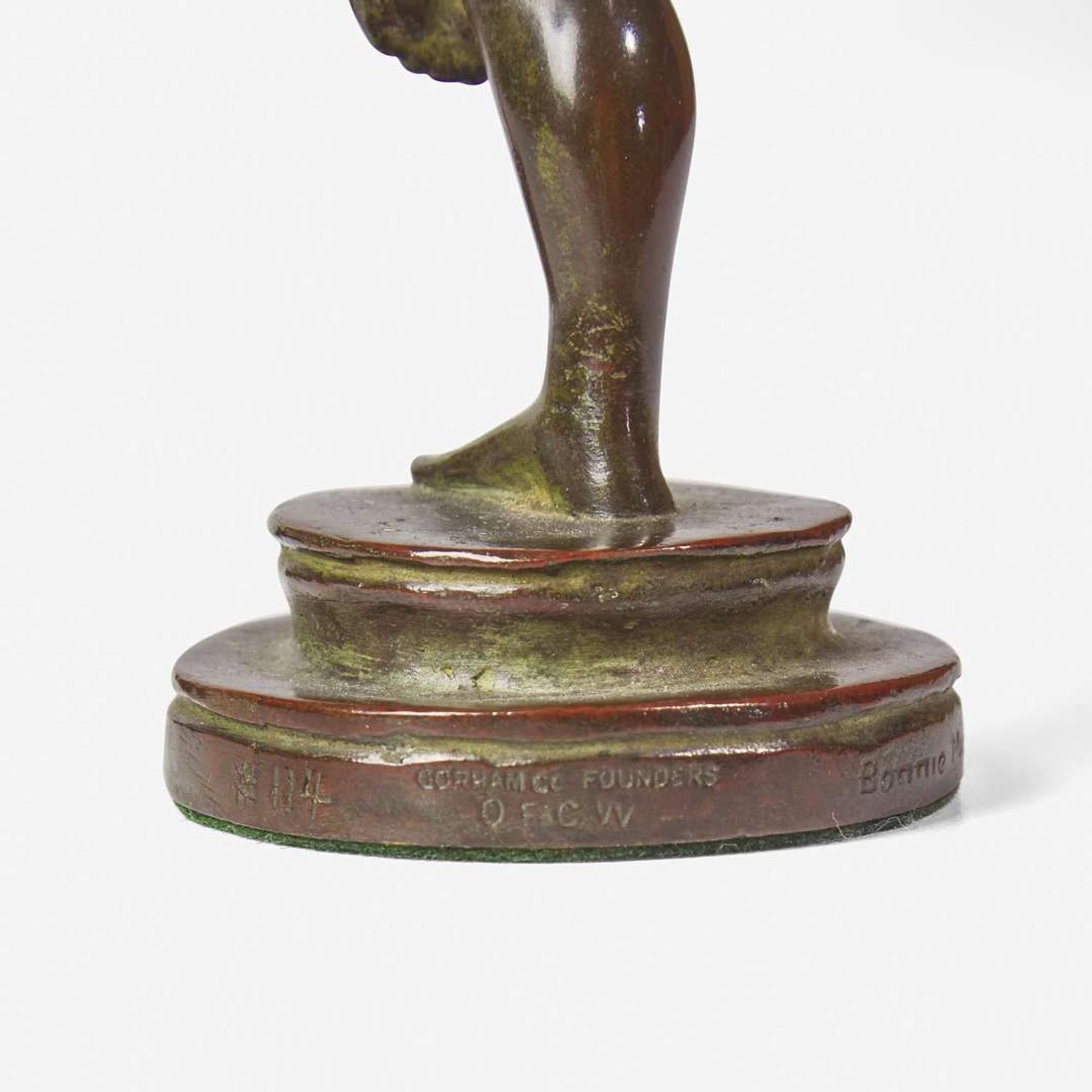 Bonnie MacLeary (American, 1886-1971) Two Miniature Works: Child Pinched by Crab and Child with Frogs, Gorham Co. Founders (founded 1831), Providence, RI, early 20th century