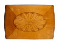 A George III Satinwood, Mahogany and Marquetry Pembroke Table
