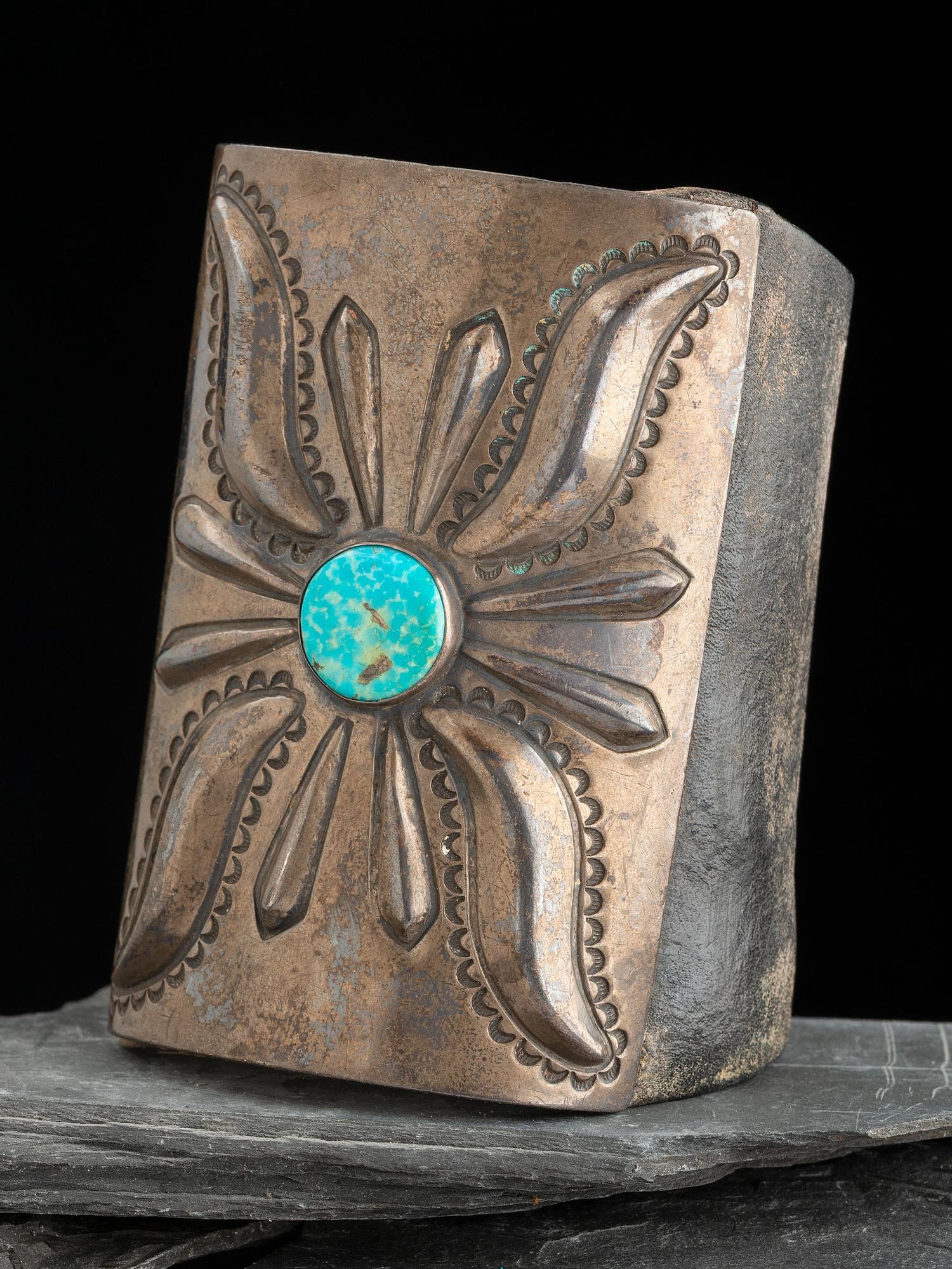Navajo Silver and Turquoise Ketoh