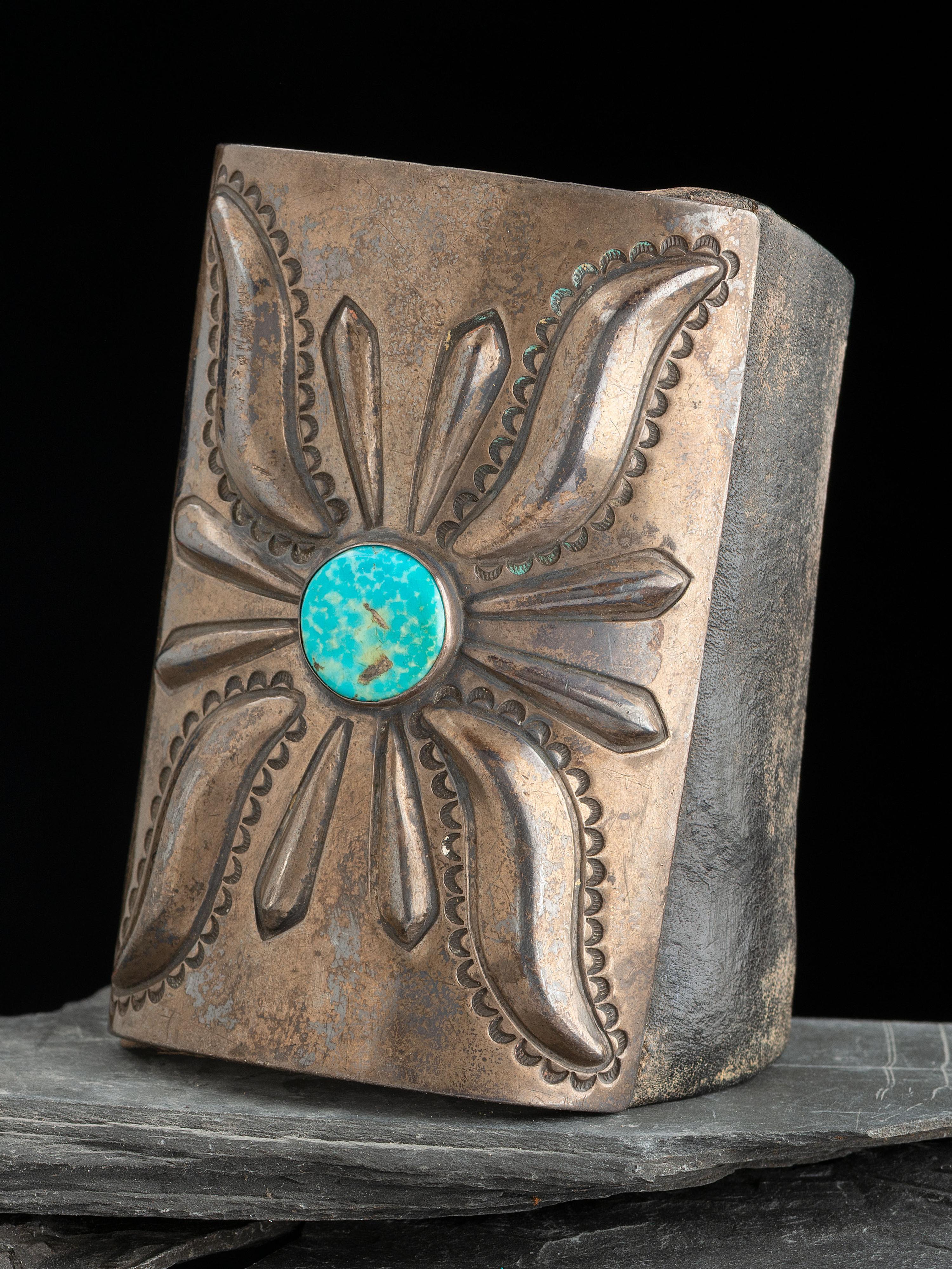 Navajo Silver and Turquoise Ketoh