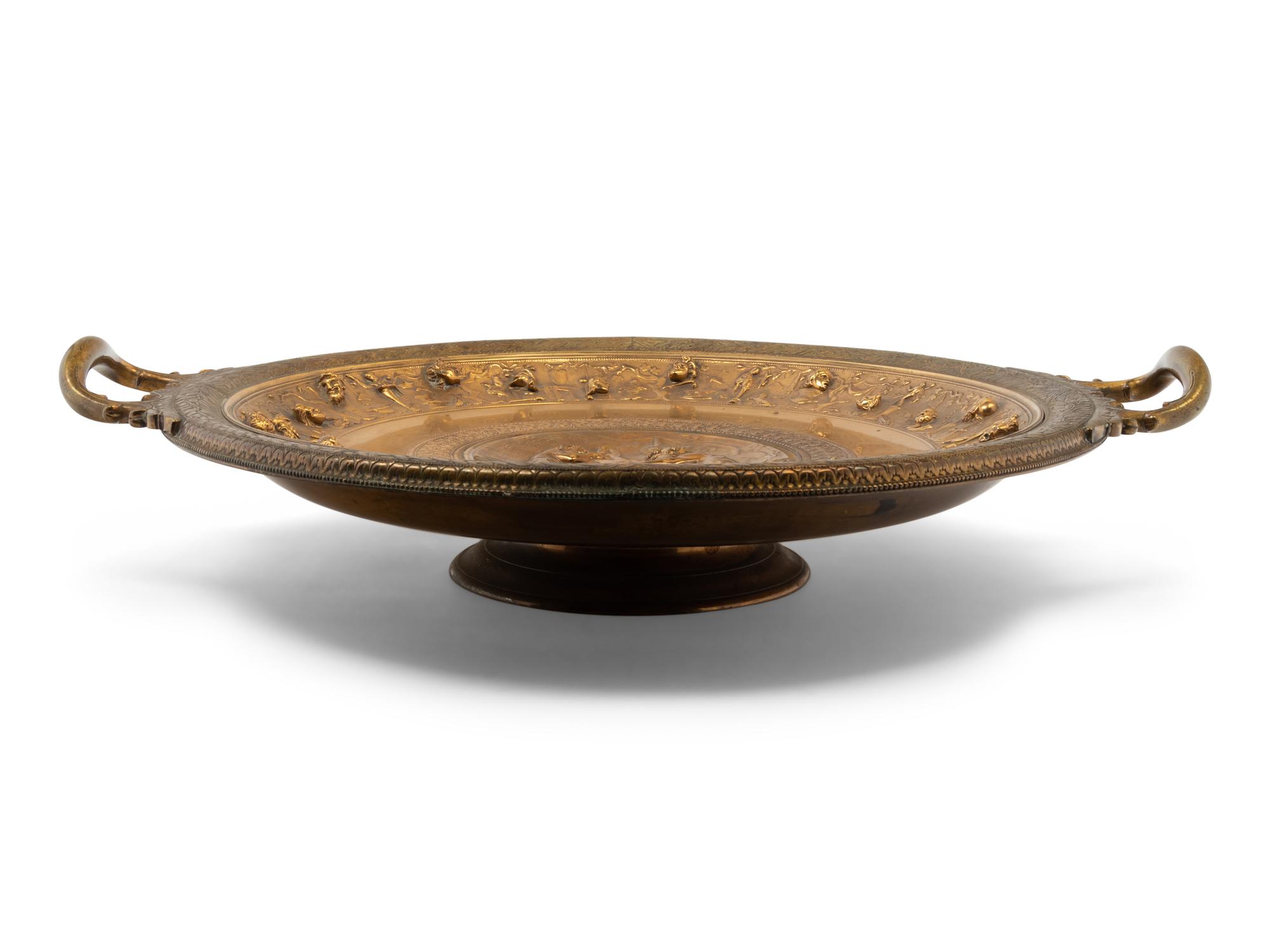 A French Gilt Bronze Presentation Kylix After Ferdinand Levillain (French, 1837-1905)