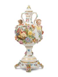 A Dresden Porcelain Urn