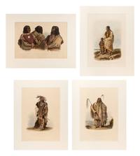 Karl Bodmer (Swiss/French 1809-1893), Set of Four Prints