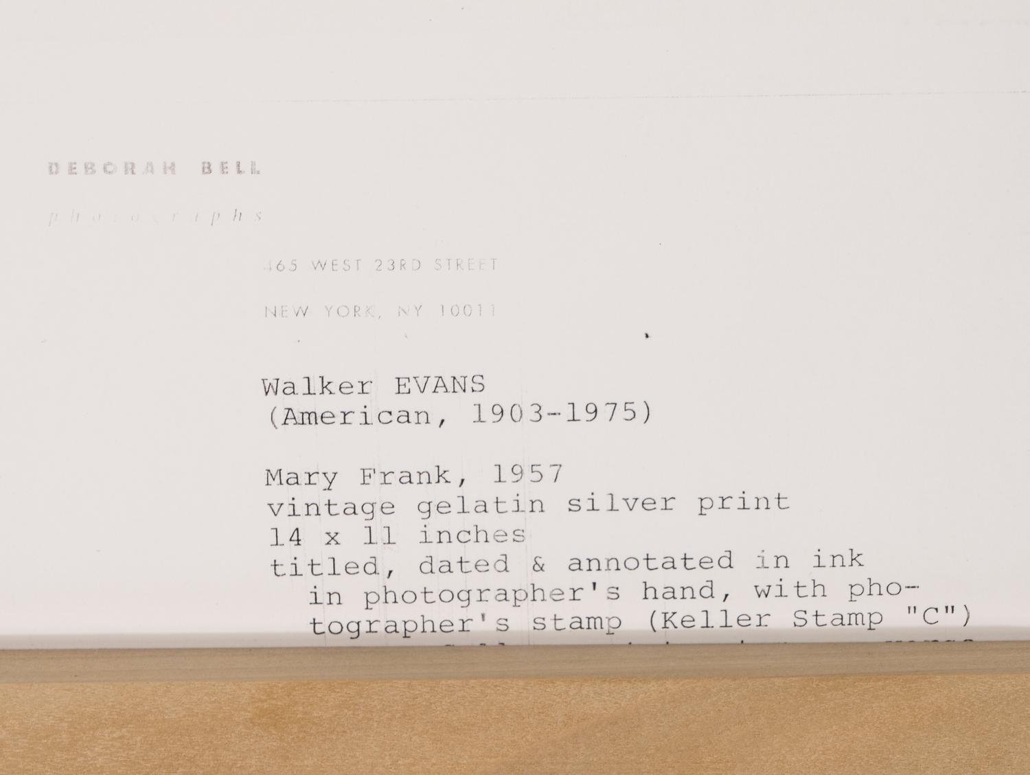 Mary Frank, New York, January, 1957