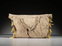 Arapaho Beaded Buffalo Hide Possible Bag