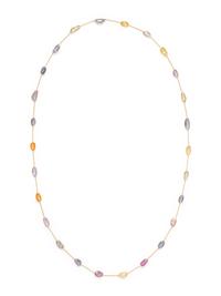 YELLOW GOLD AND MULTICOLOR SAPPHIRE NECKLACE