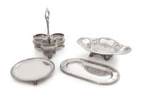A Group of Silver-Plate Articles Height of tallest 10 1/2 inches.