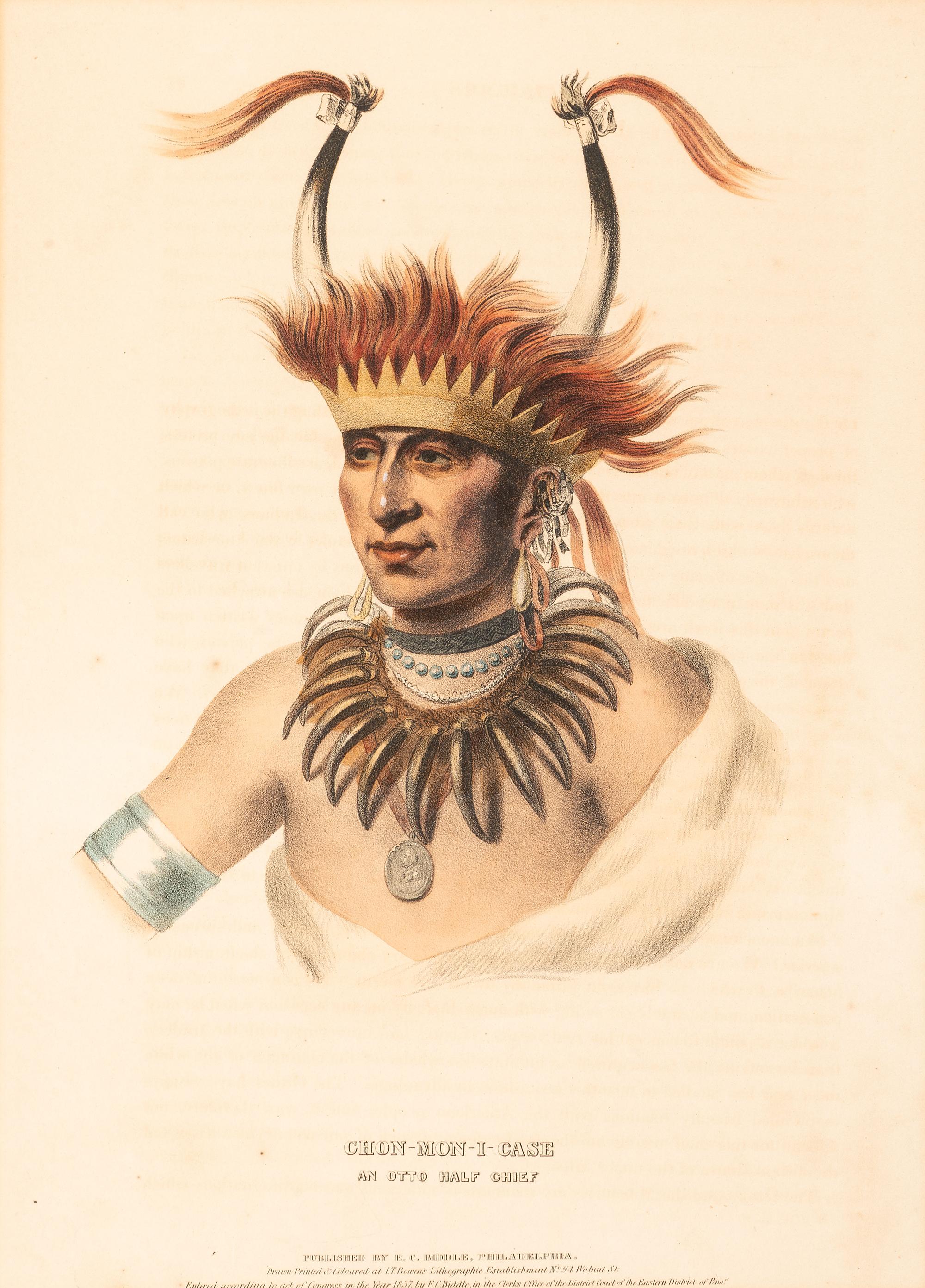 Six Hand-Colored Lithographs by McKenney and Hall
