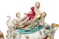 A Pair of German Porcelain Figural Tureens and Covers