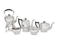 An English Silver Five-Piece Tea and Coffee Service