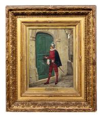 Charles Louis Kratke, (French, 1848-1921), Suitor at the Door, 1880