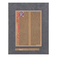 [Americana] [Franklin, Benjamin] Poor Richard's Almanac, leaf printed on the Gutenberg Press
