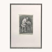 Henry Moore (British, 1898-1986) Girl Seated at Desk VII
