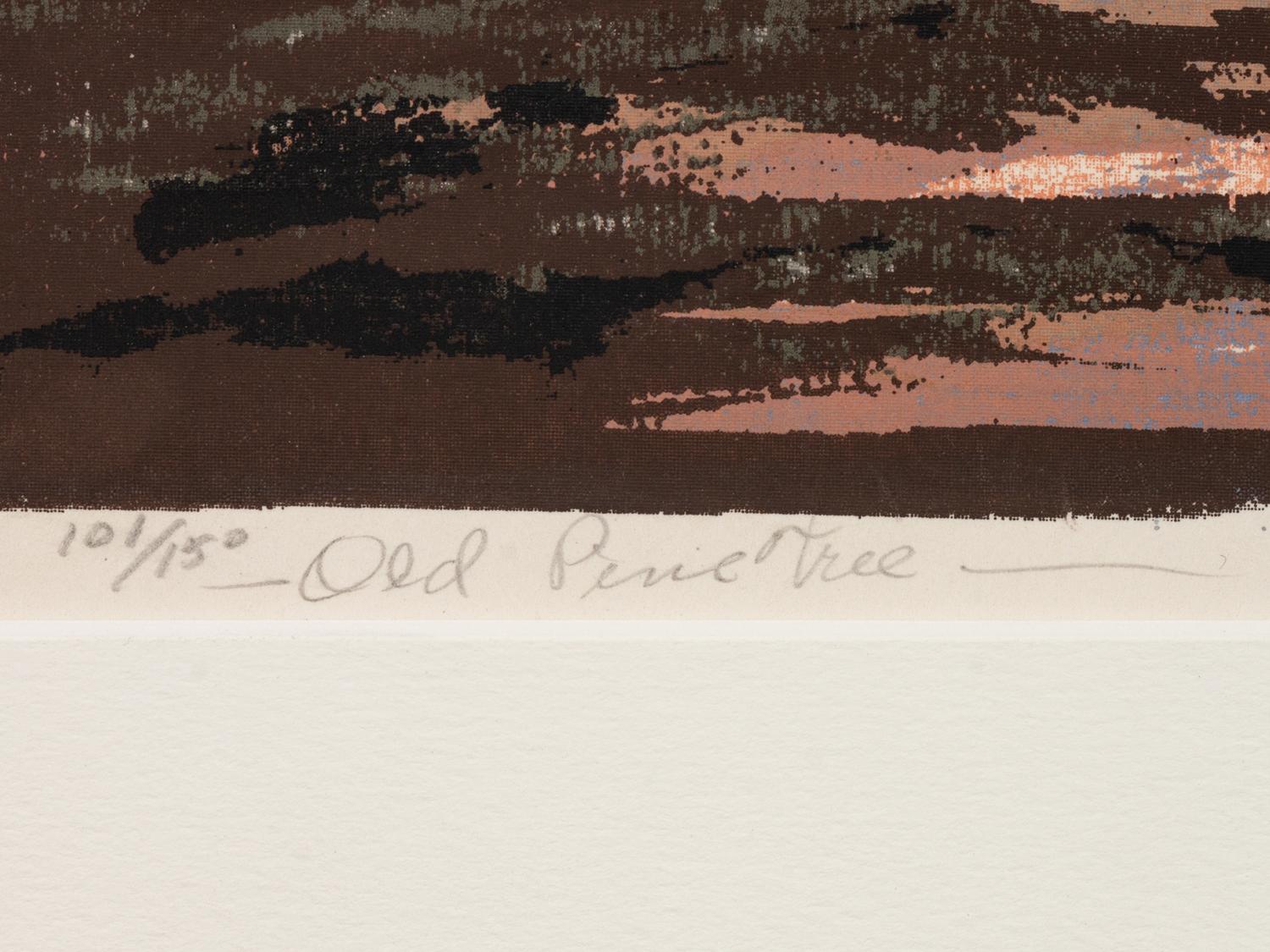 Four Works: Sunset - Santa Fe, edition 115/120; Neighbors , edition 51/100; Abiqui, New Mexico, edition 119/120; Old Pine Tree , edition 101/150