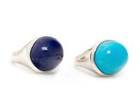 TIFFANY & CO., ELSA PERETTI, COLLECTION OF STERLING SILVER AND HARDSTONE RINGS
