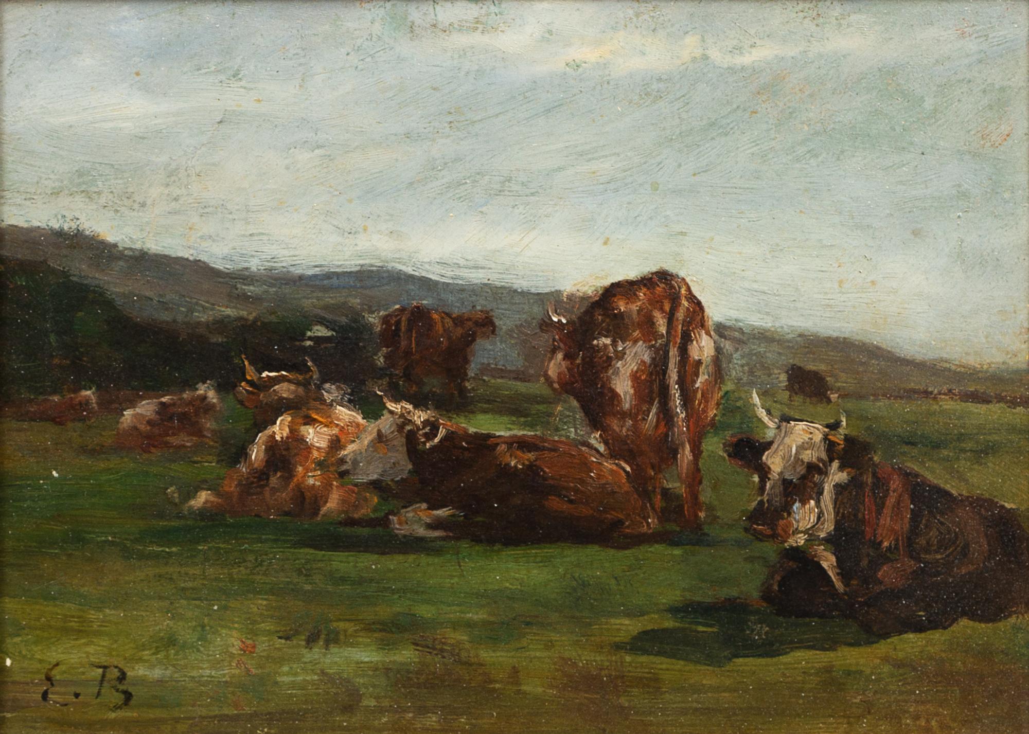 Eugène Boudin, (French, 1824-1898), Étude des vaches