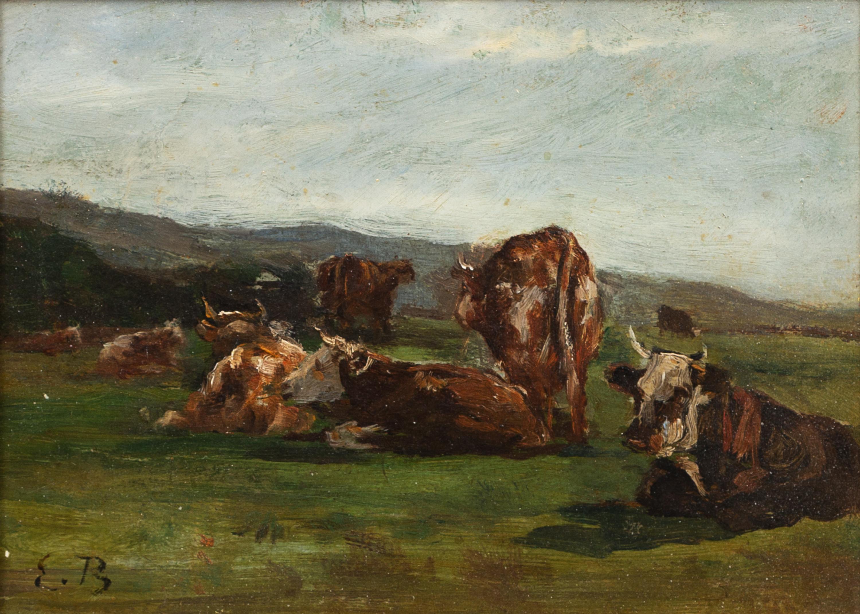 Eugène Boudin, (French, 1824-1898), Étude des vaches