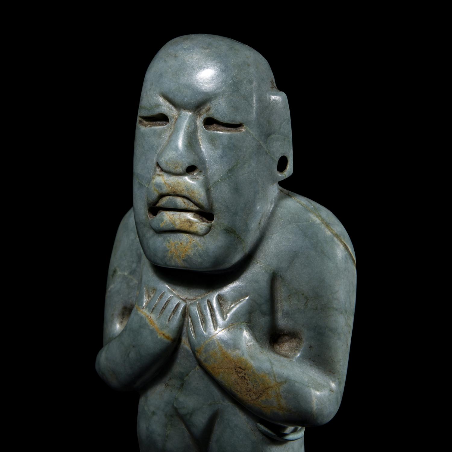 An Olmec Jade Standing Figure