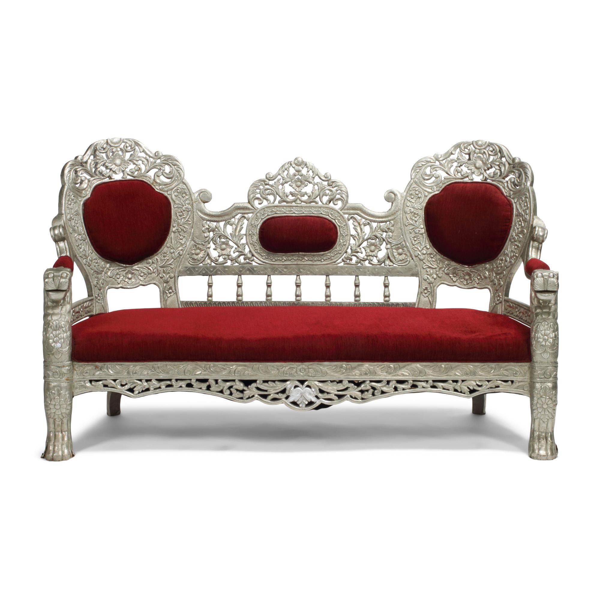 An Anglo-Colonial Style Metal-Clad Seating Suite