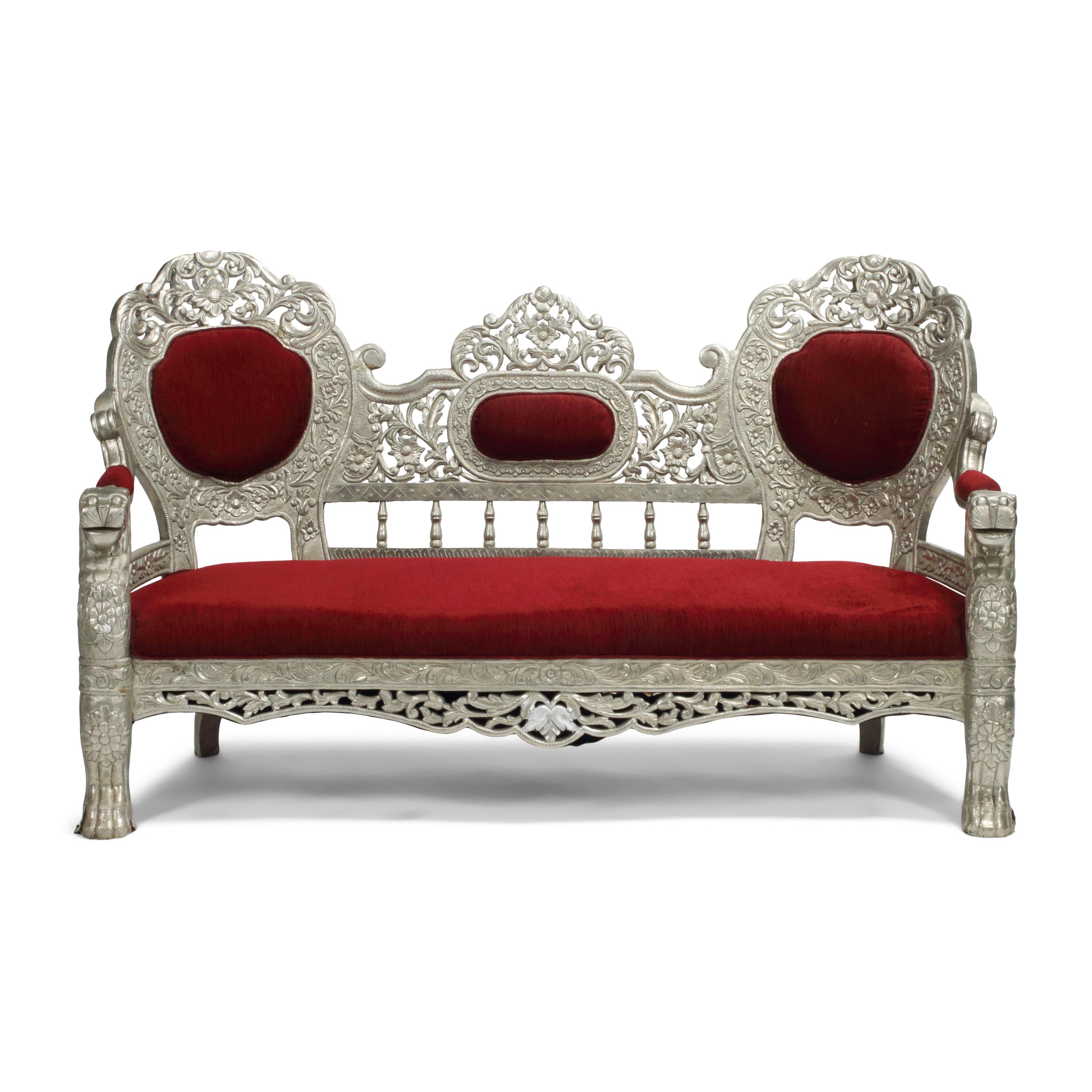 An Anglo-Colonial Style Metal-Clad Seating Suite