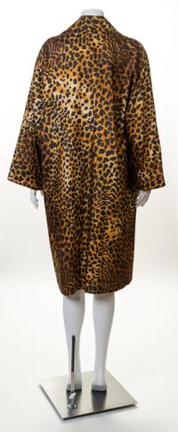 A Givenchy Silk Leopard Print Trench Coat, No size.