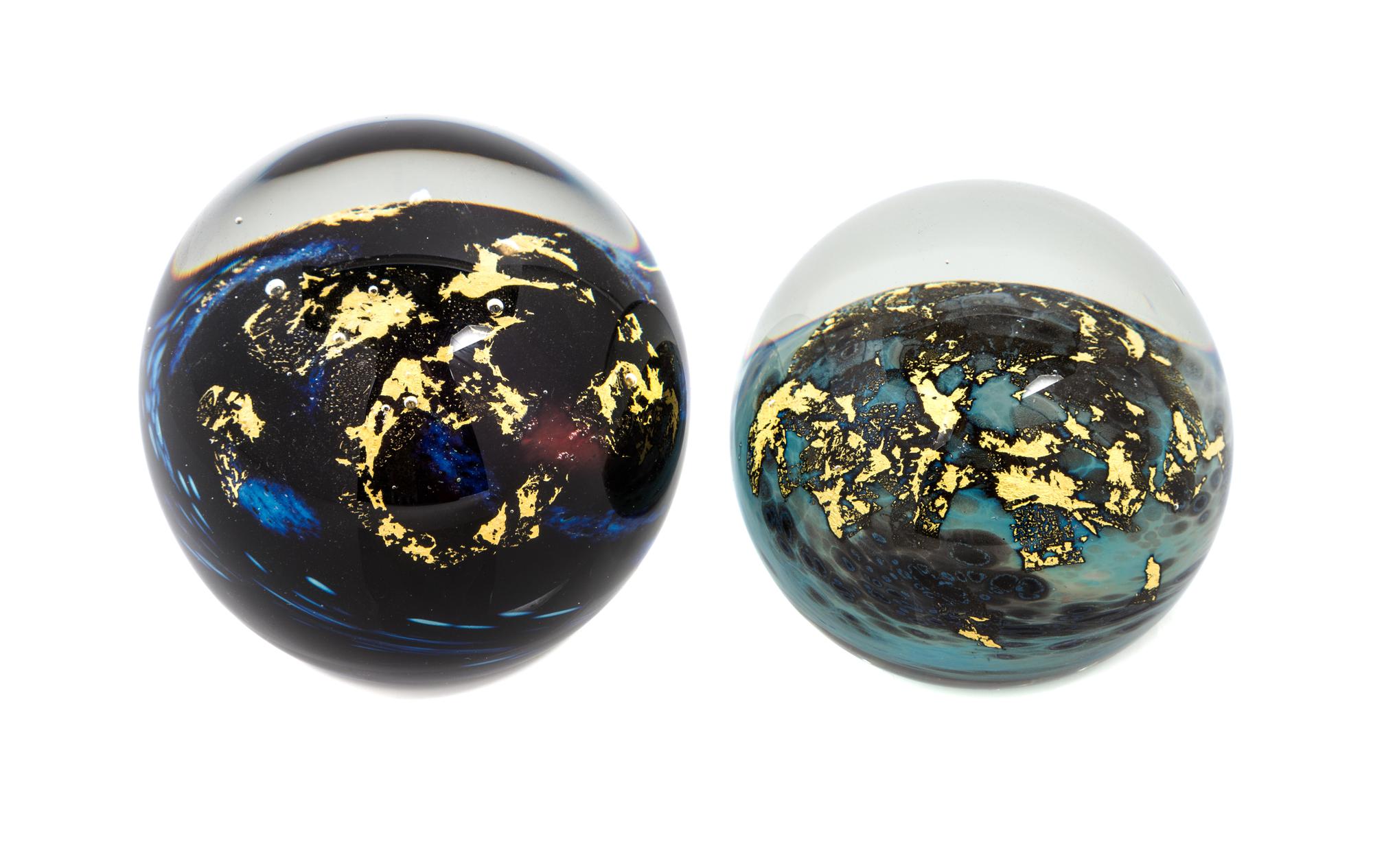 Toan Klein, TORONTO, ONTARIO, CANADA, 1987, a group of two glass paperweights