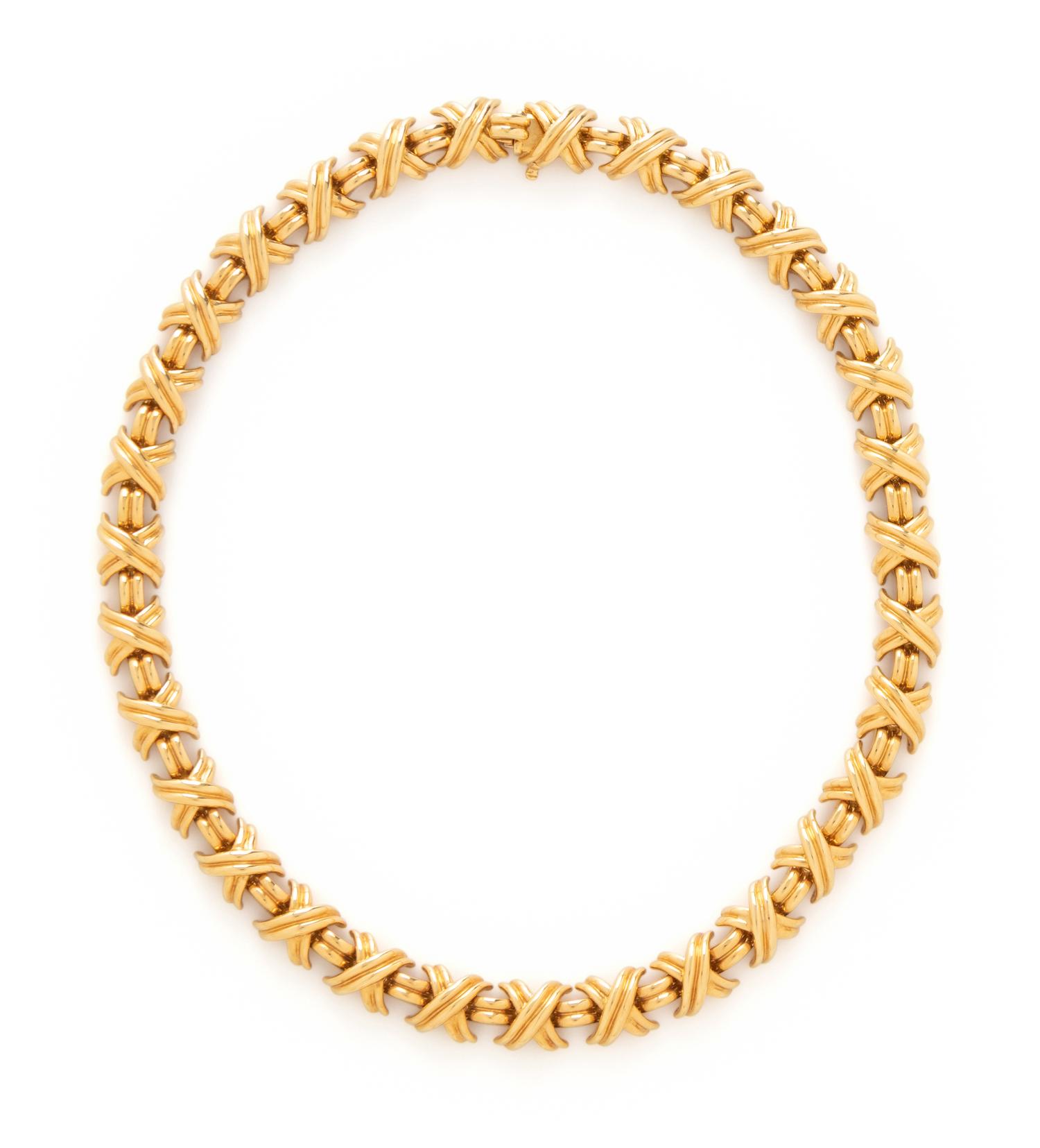 TIFFANY & CO., YELLOW GOLD NECKLACE
