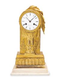 An Empire Gilt Bronze Clock