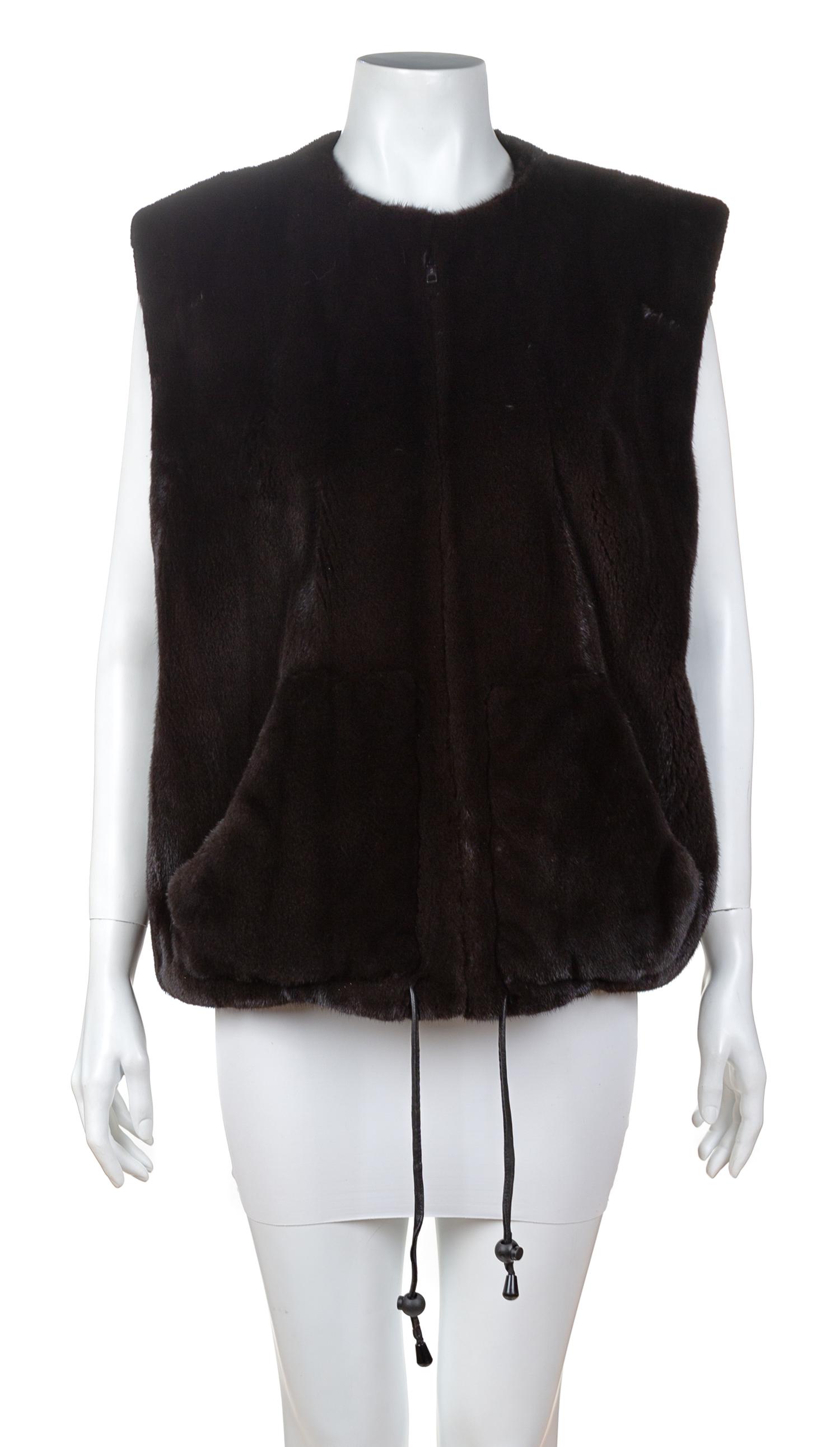 A Randolph Duke Ranch Mink Vest, No size.