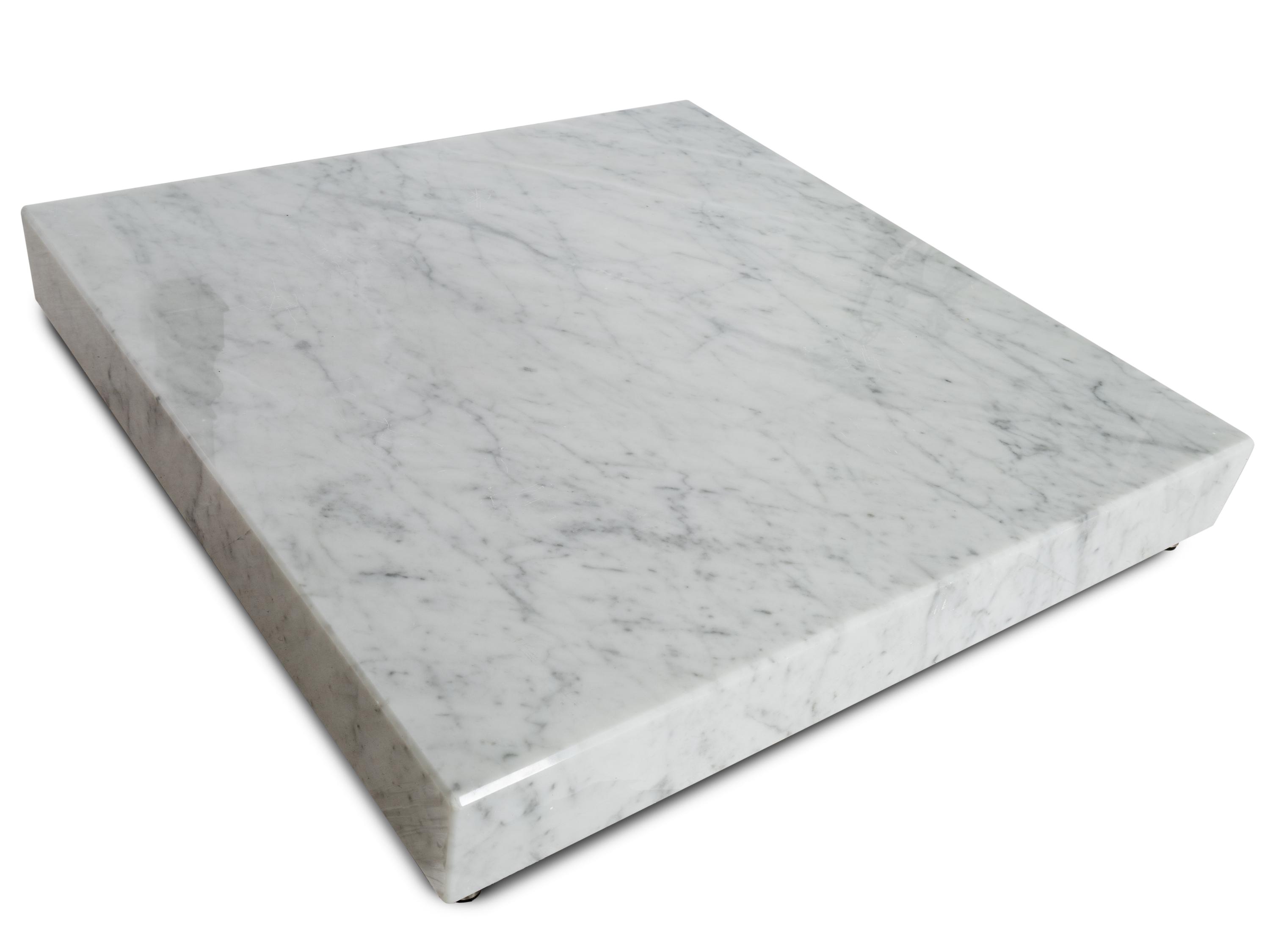 A Luminaire White Italian Marble Low Table