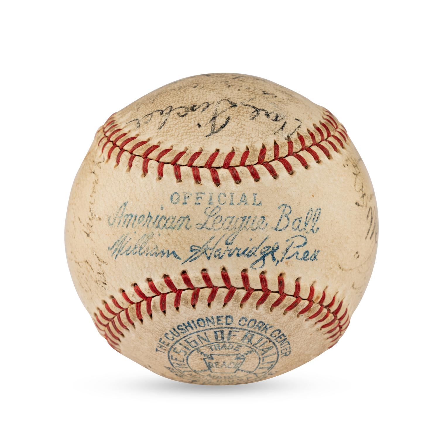 A 1934 Detroit Tigers Team Signed Autograph Baseball (Beckett Authentication Services Letter of Authenticity)