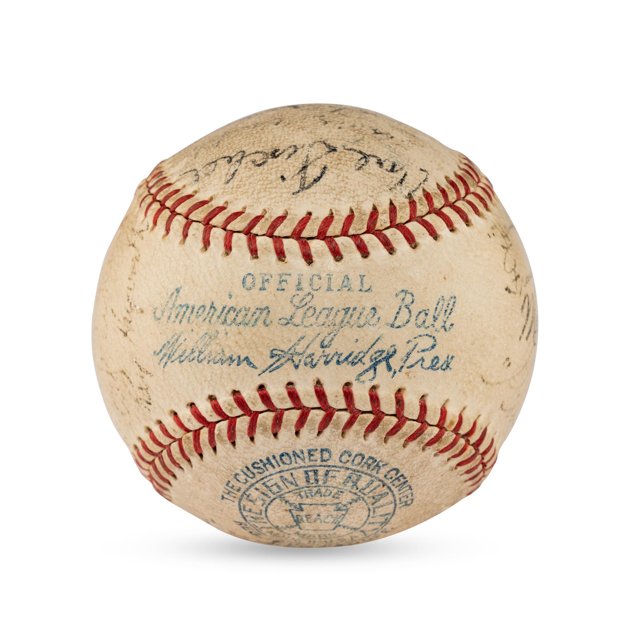 A 1934 Detroit Tigers Team Signed Autograph Baseball (Beckett Authentication Services Letter of Authenticity)