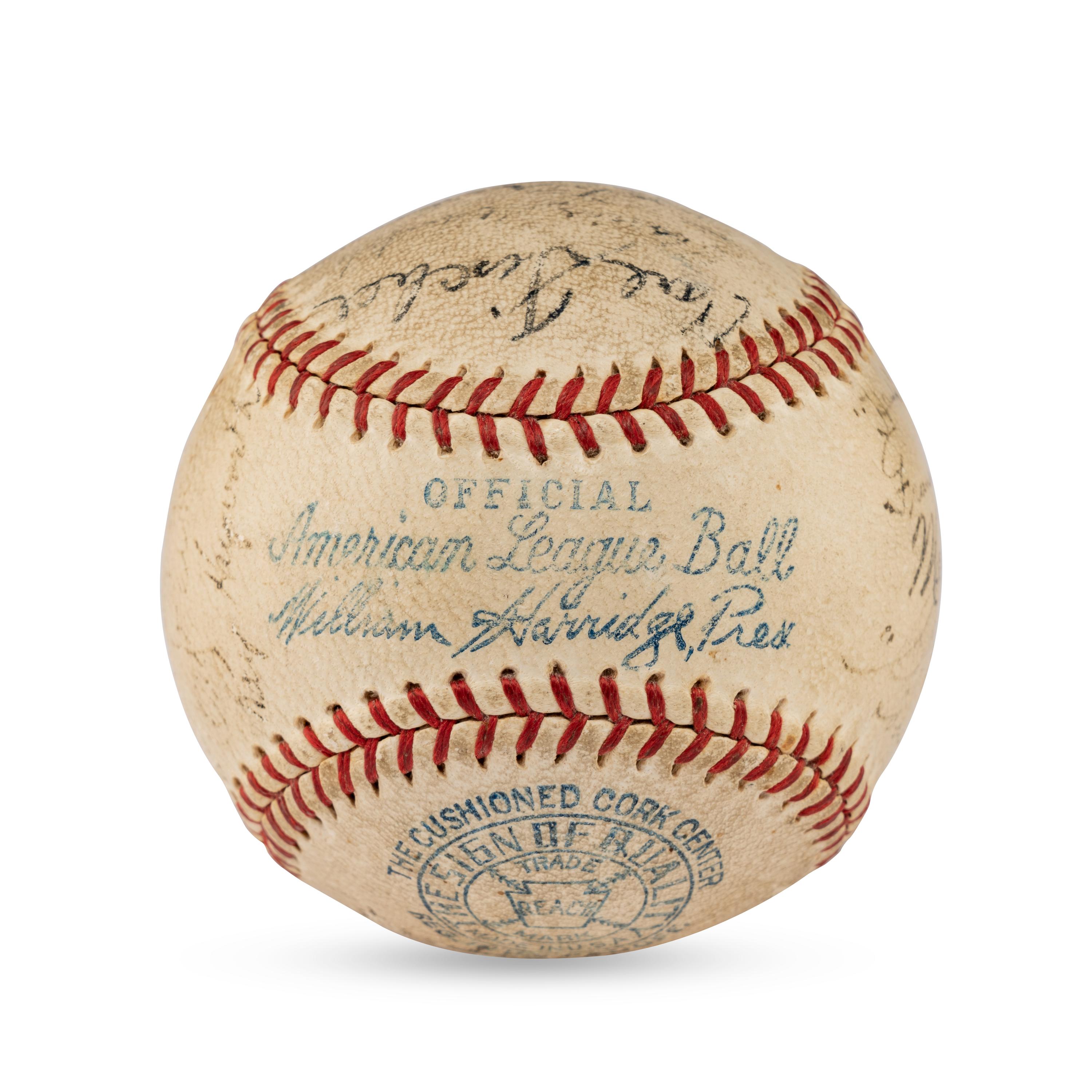 A 1934 Detroit Tigers Team Signed Autograph Baseball (Beckett Authentication Services Letter of Authenticity)
