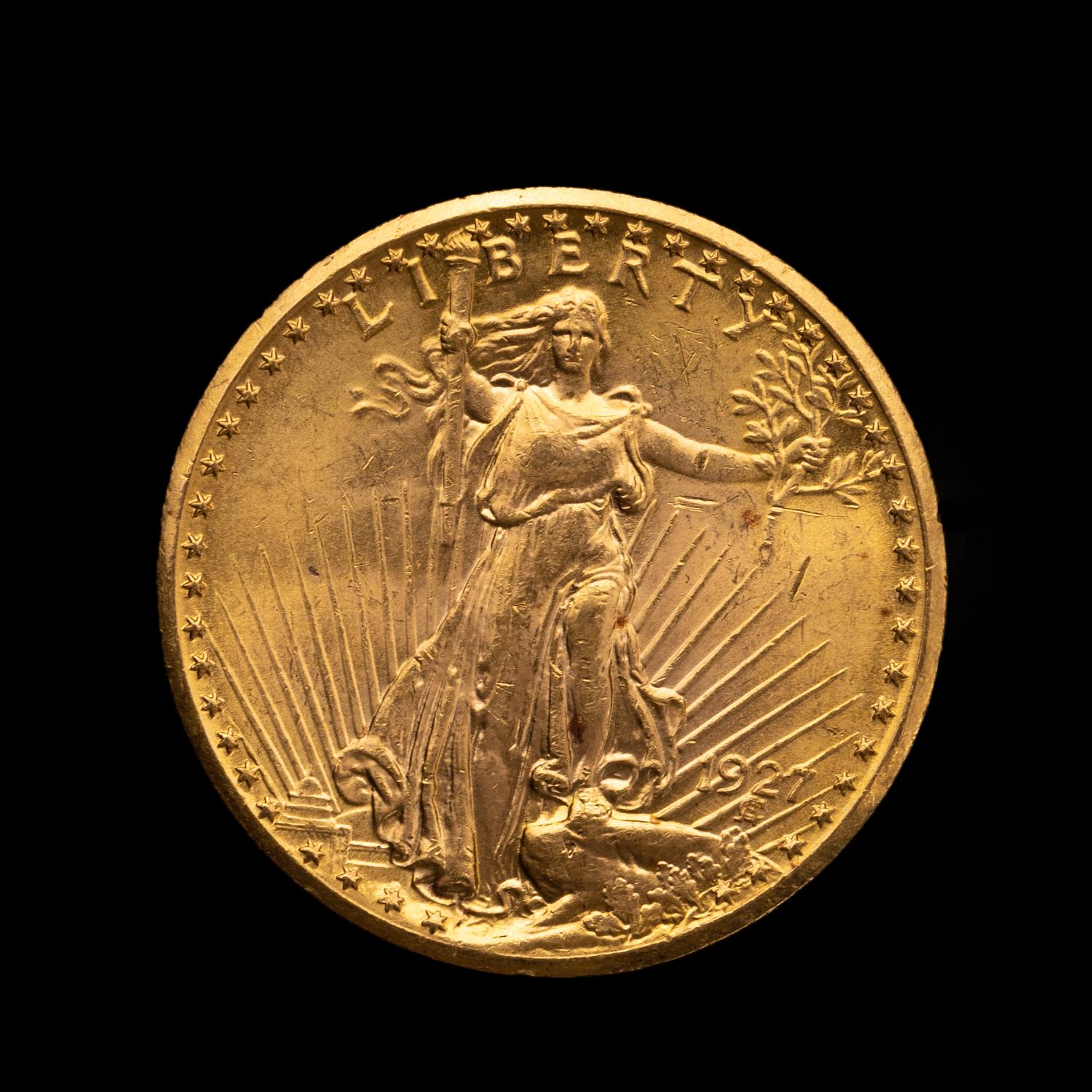 A 1927 Saint-Gaudens $20 Gold Coin