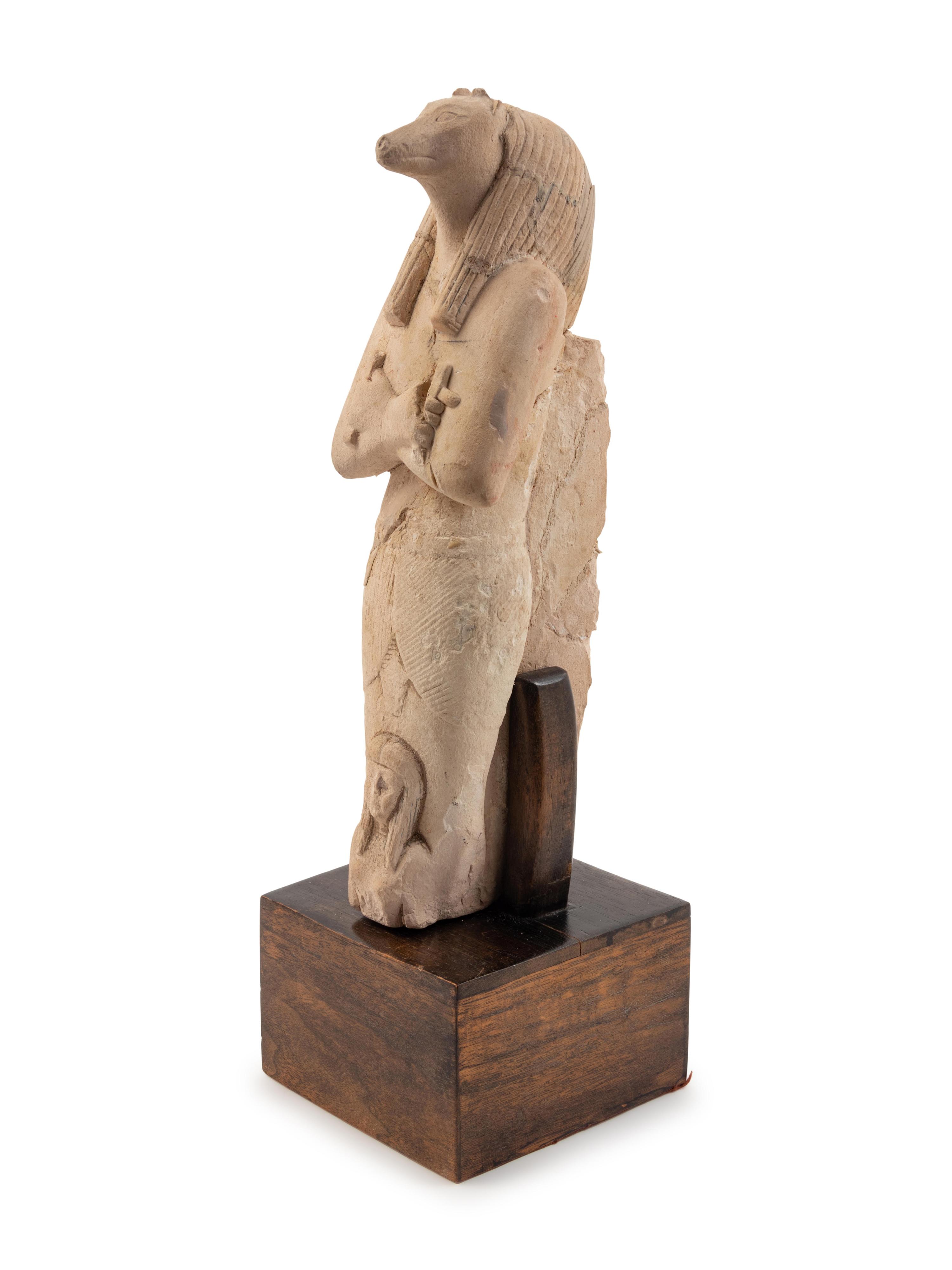 An Egyptian-Style Stucco Figure of Anubis