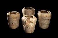 Four Egyptian Alabaster Canopic Jars