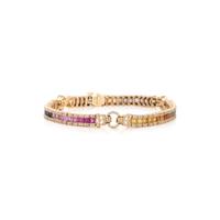EFFY, YELLOW GOLD, MULTICOLOR SAPPHIRE AND DIAMOND BRACELET