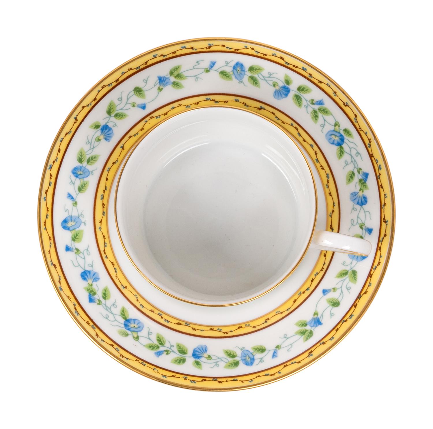 A Set of Fourteen Raynaud-Limoges Porcelain Teacups and Saucers