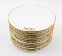 A Set of Twelve Limoges Porcelain Plates Diameter 9 inches. — J.P.L. FRANCE