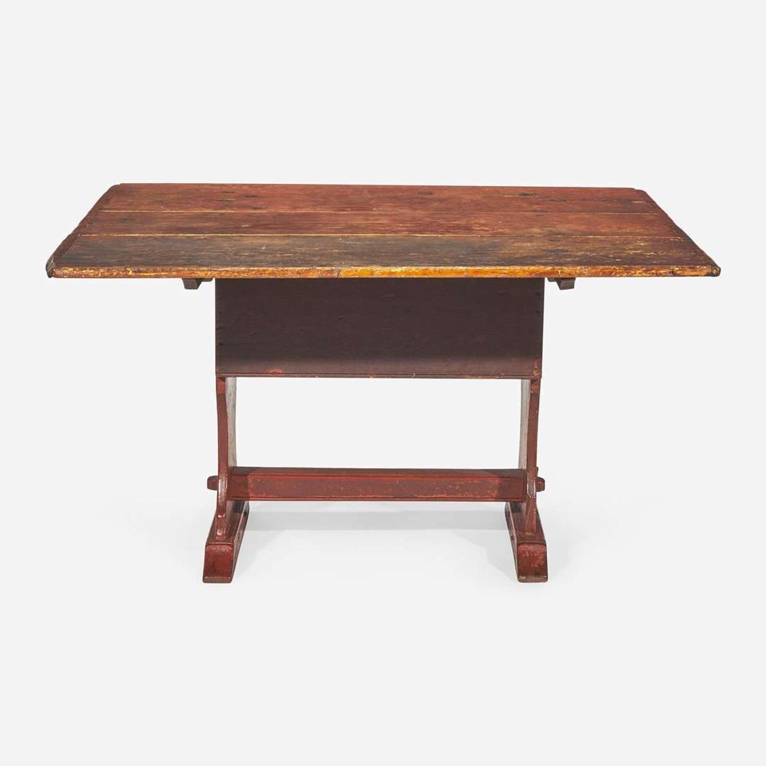 A William and Mary red-painted hutch table late 18th/early 19th century